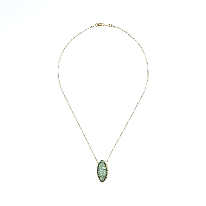 Sage Mix Almond Pendant Necklace