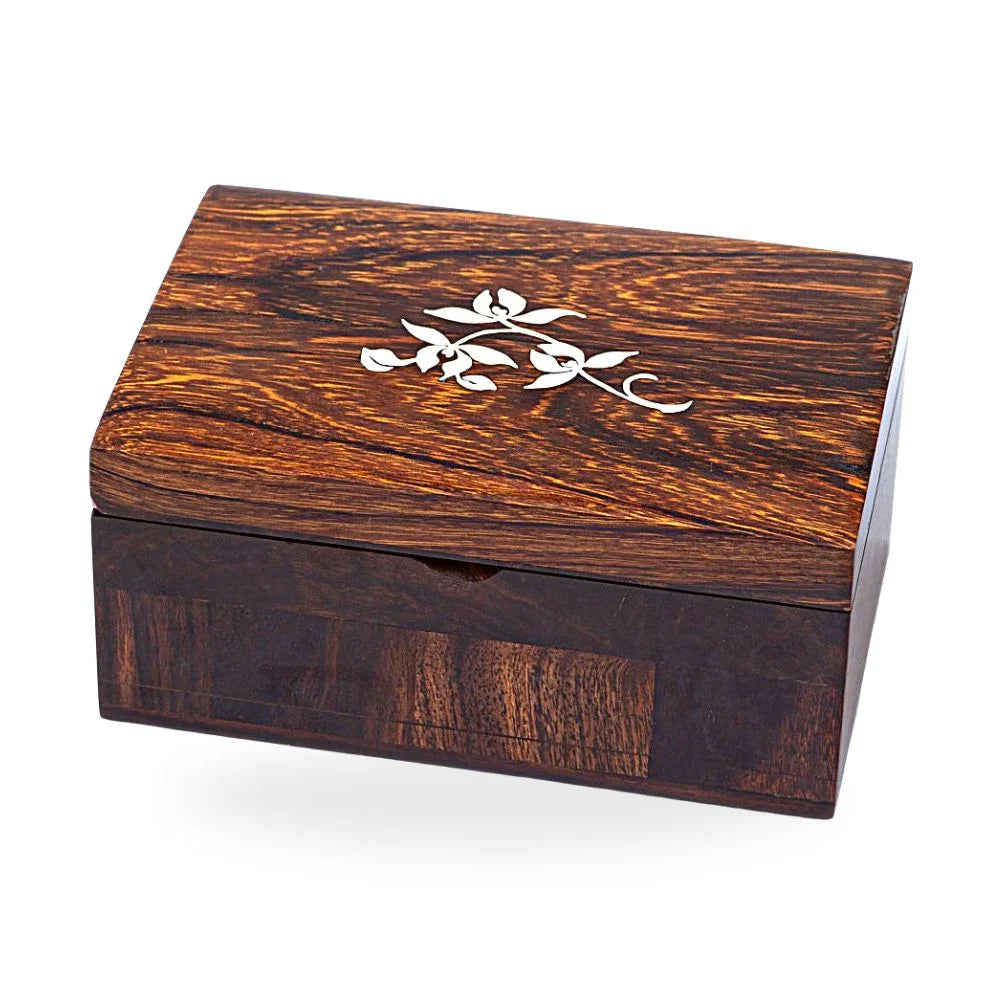 Iris Flower Ironwood Box