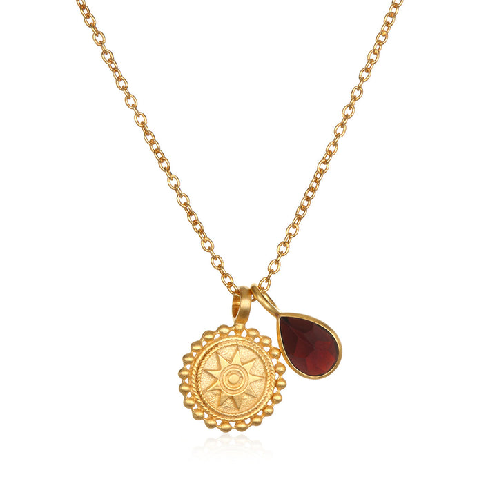 Mandala Birthstone Necklace