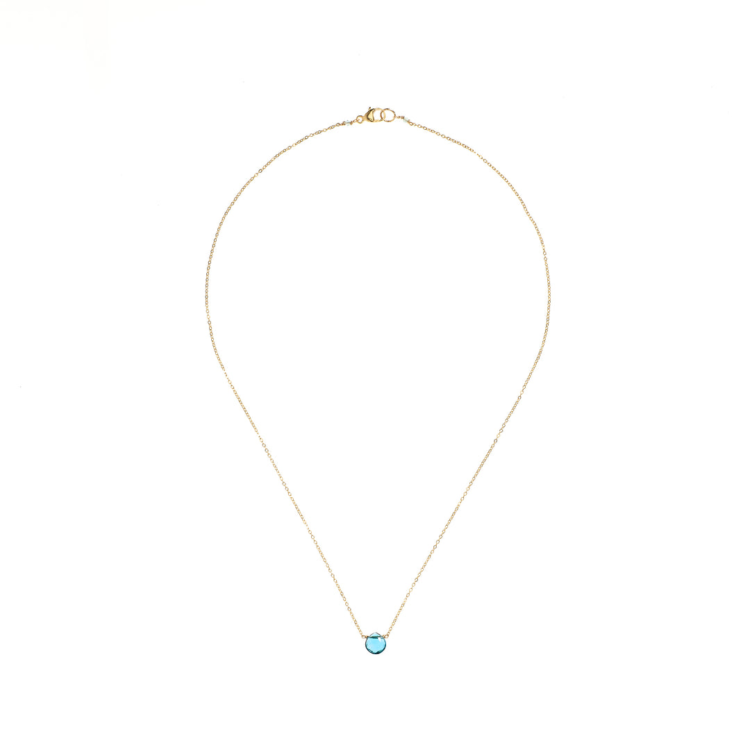 Baby Bright London Blue Topaz Necklace
