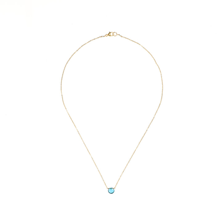 Baby Bright London Blue Topaz Necklace