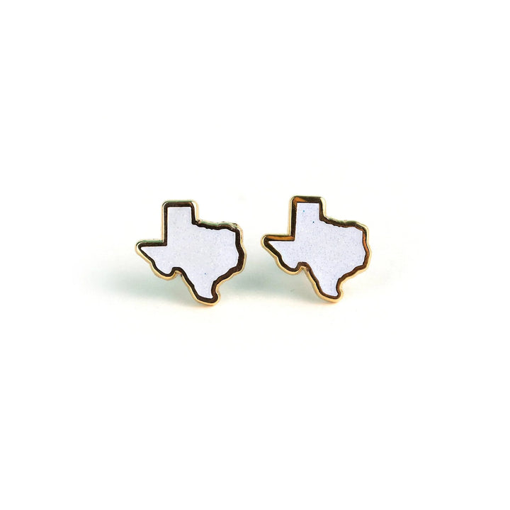 Texas Glitter Enamel Earrings