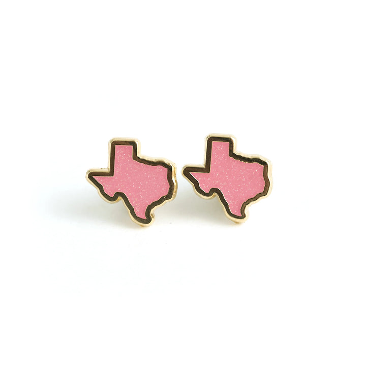 Texas Glitter Enamel Earrings