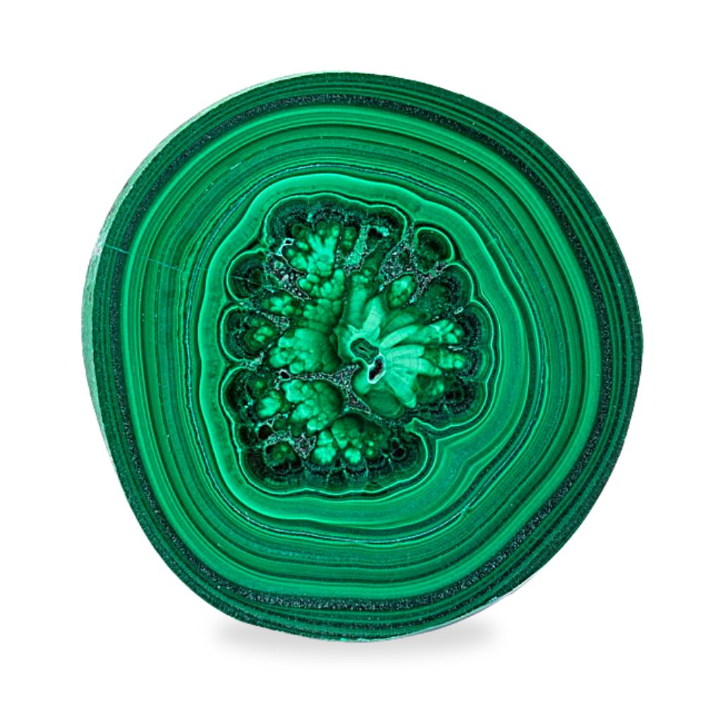 Malachite Stalactite Slice