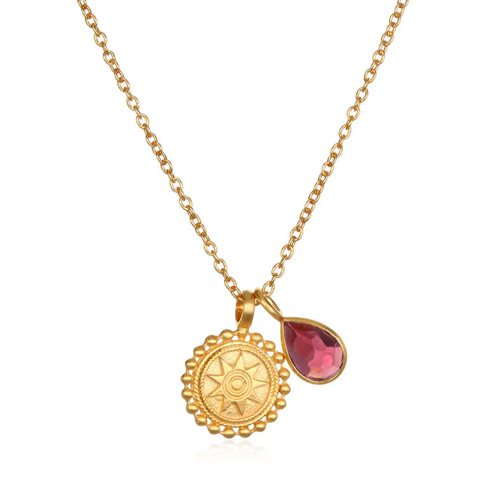 Mandala Birthstone Necklace