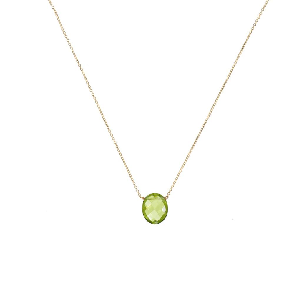 Oval Peridot Necklace