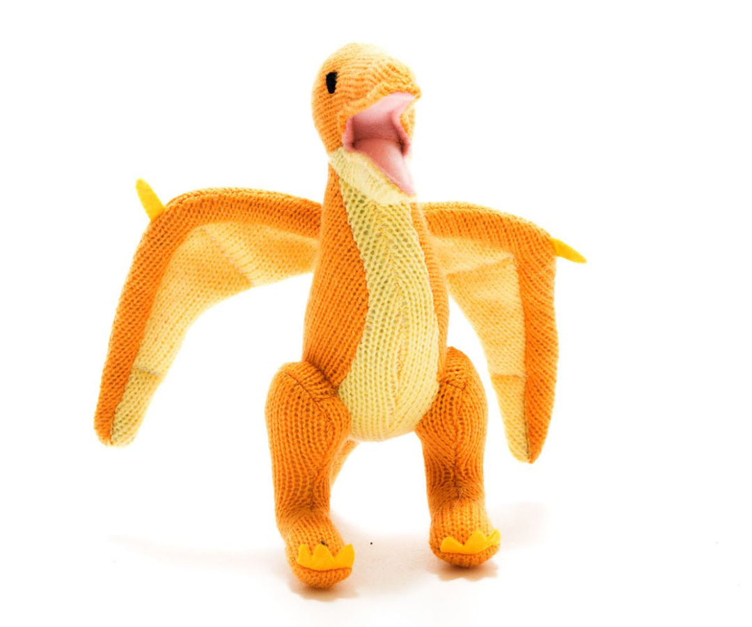 Yellow Pterodactyl Knitted Toy