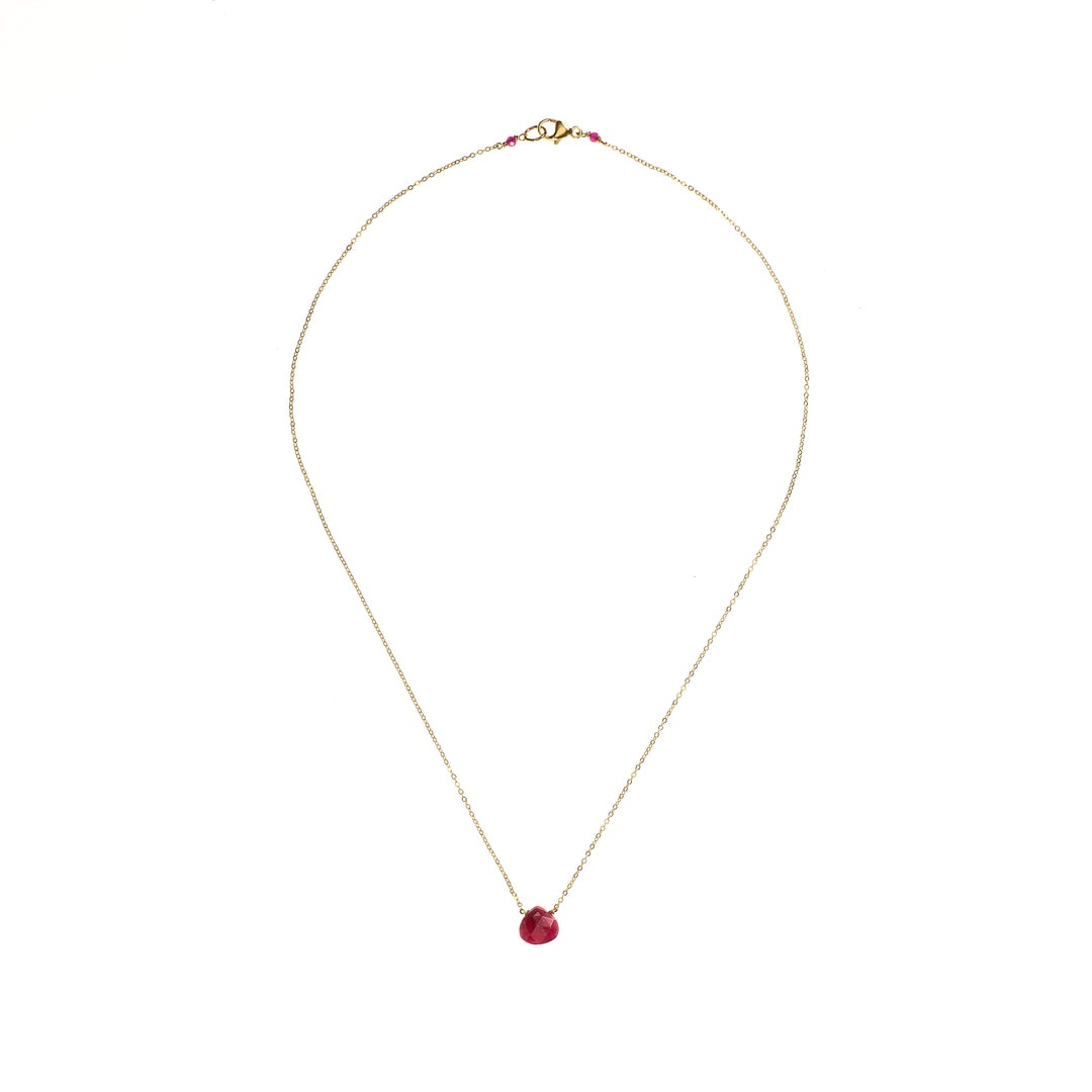 Ruby Drop Necklace