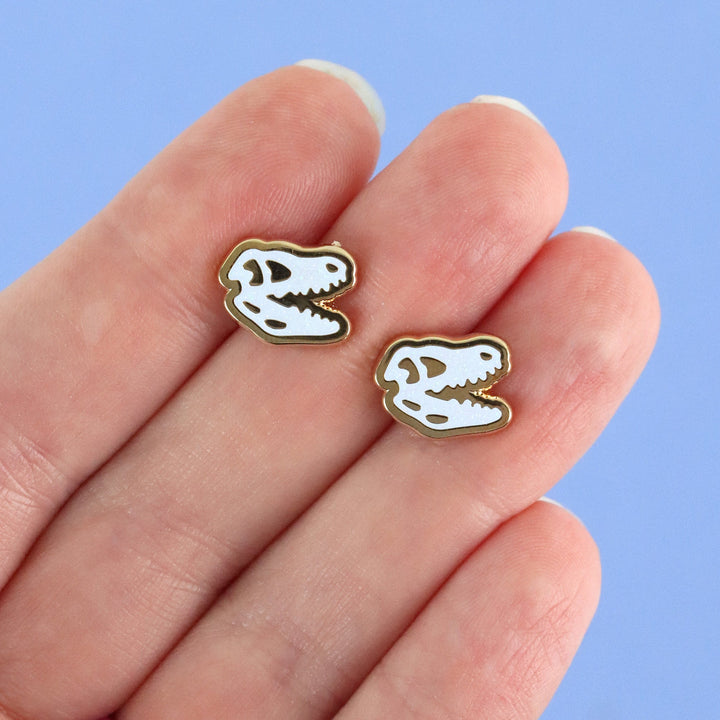 Dino Skull Earrings- T. rex & Triceratops