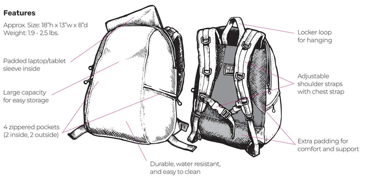 Think Pink Spike Backpack