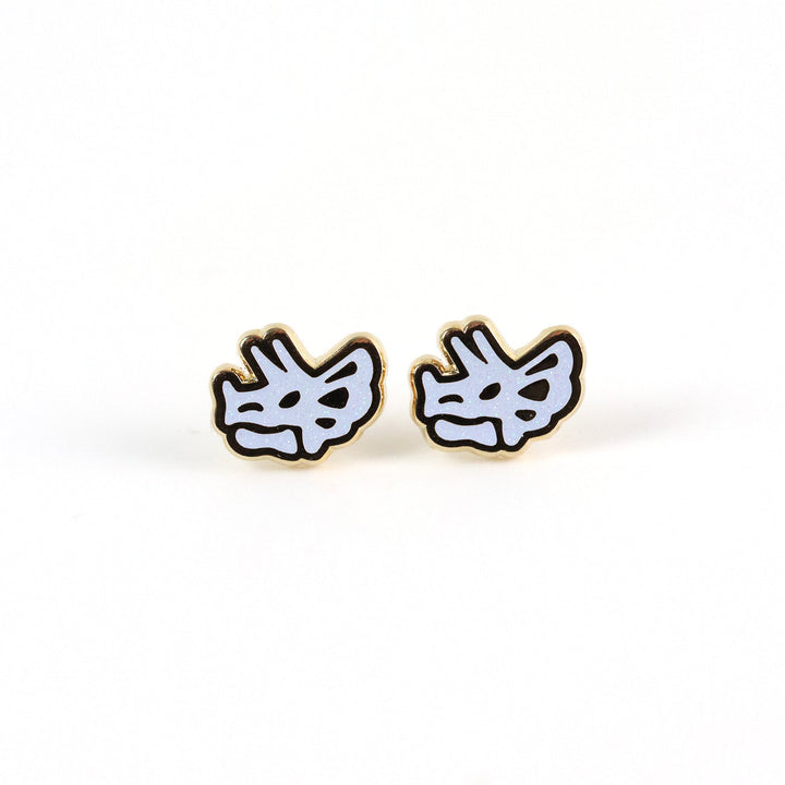 Dino Skull Earrings- T. rex & Triceratops
