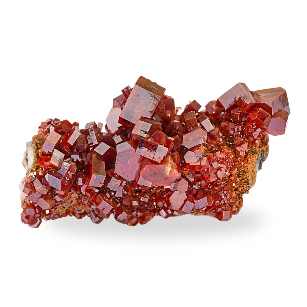 Vanadinite Crystals on Barite