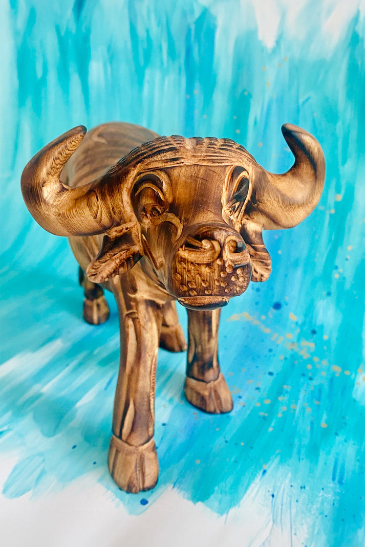 Burnt Jacaranda Water Buffalo Carving