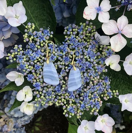Blue Lace Agate Earring