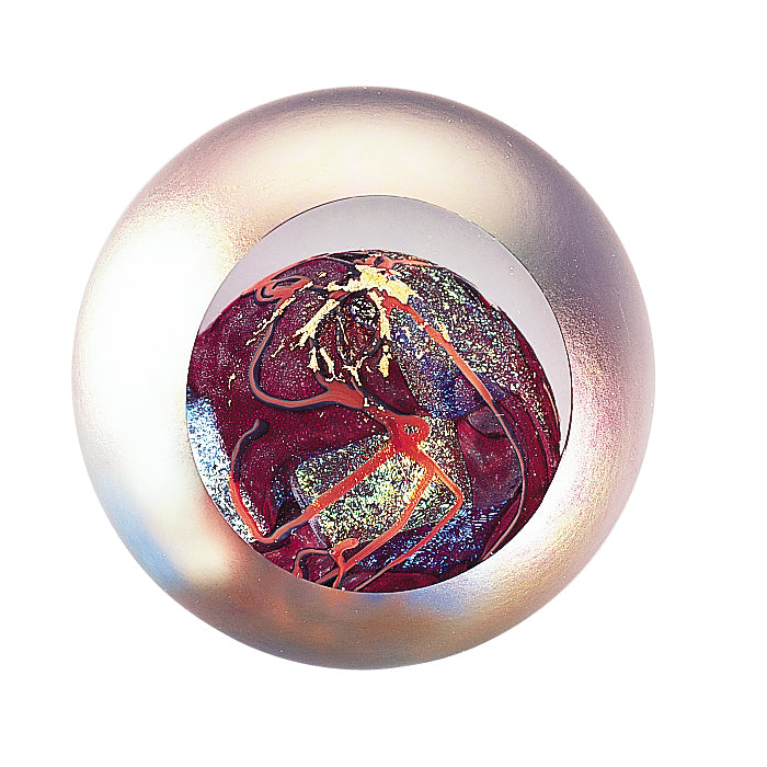 Mars Art Glass Paperweight