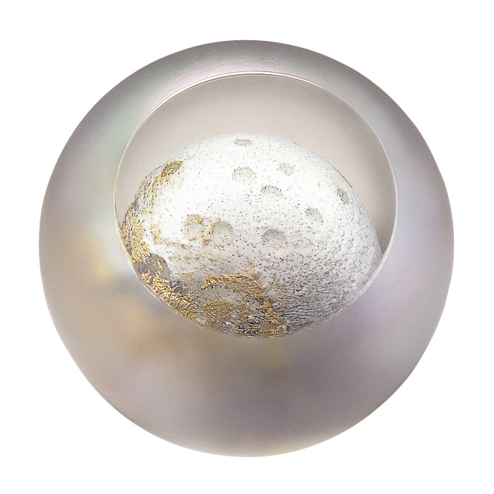 Moon Art Glass Paperweight