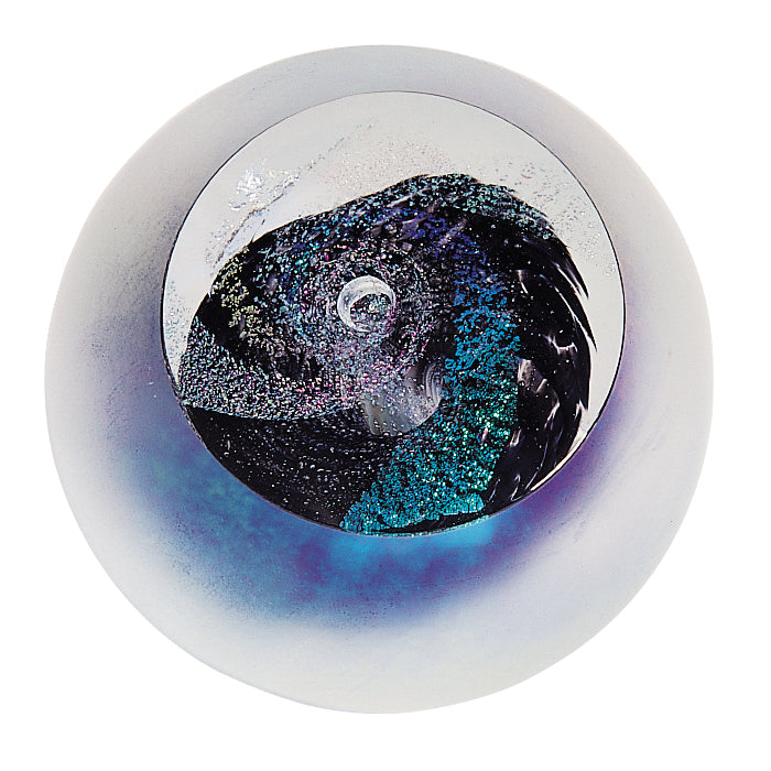 Black Hole Art Glass Paperweight