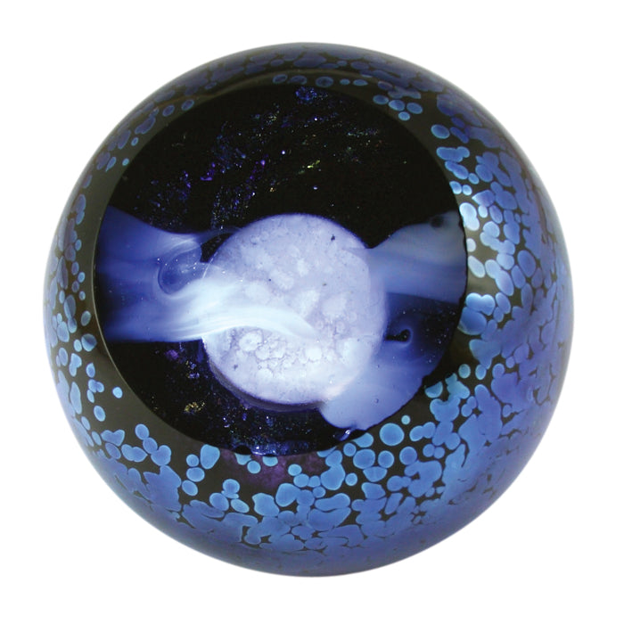 Full Moon Art Glass Paperweight