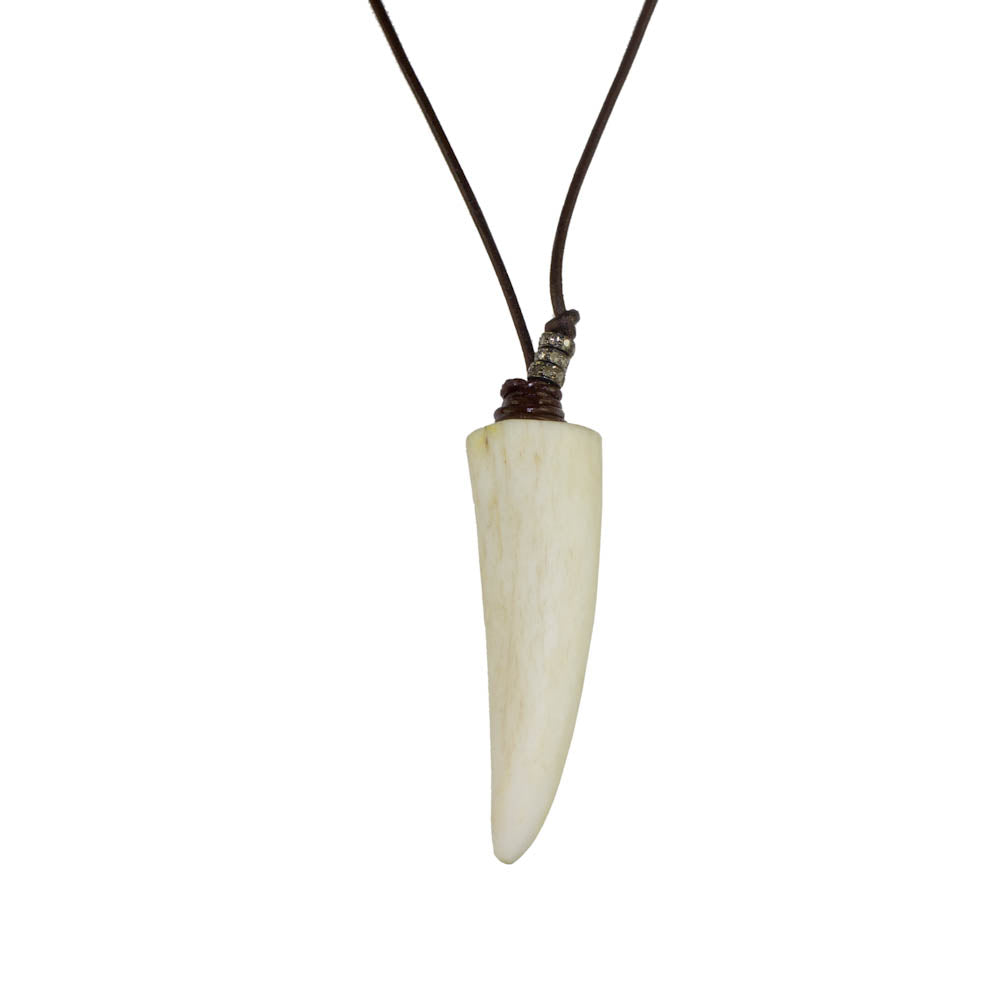 Shed Antler and Diamond Necklace