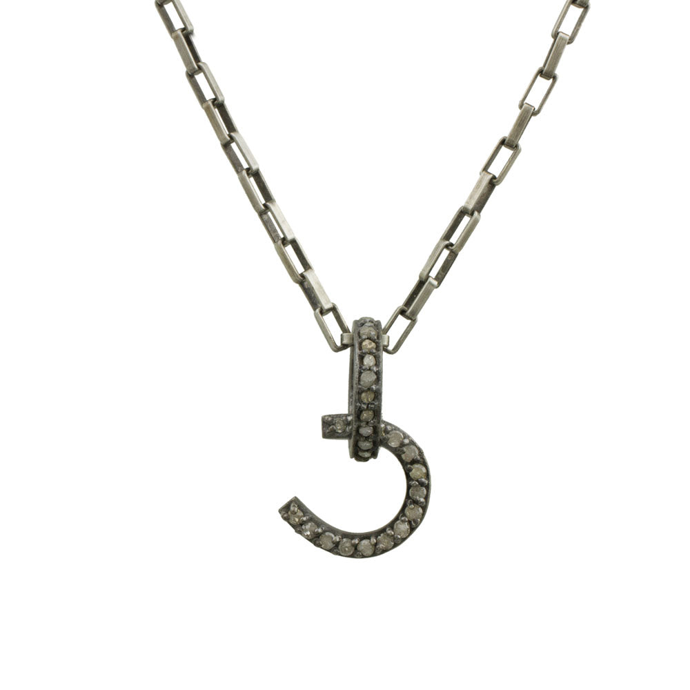 Horsehoe Pave Diamond Necklace