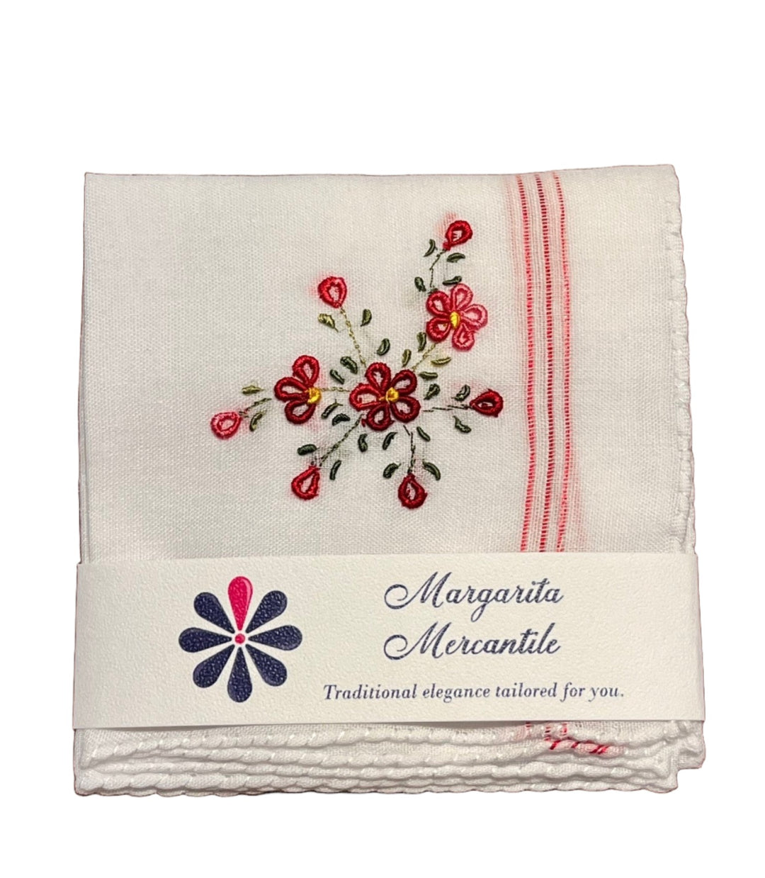 Hand-Embroidered Handkerchief