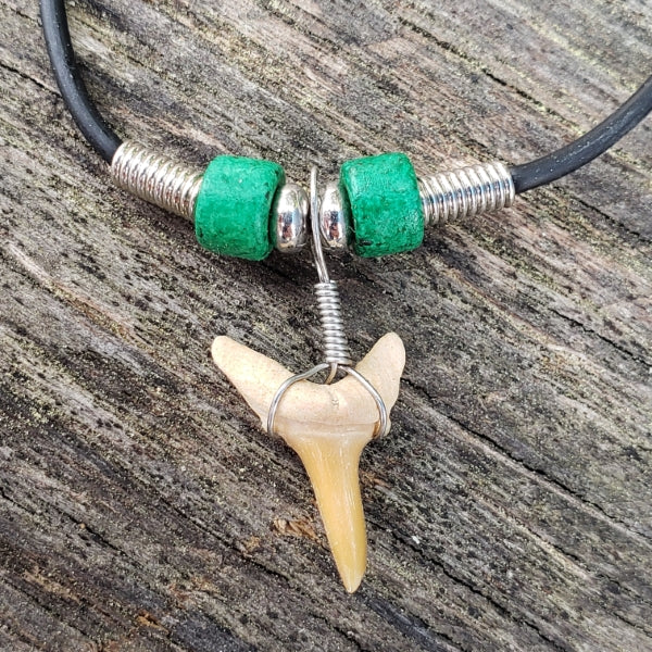 Two Bead Shark Tooth Necklace