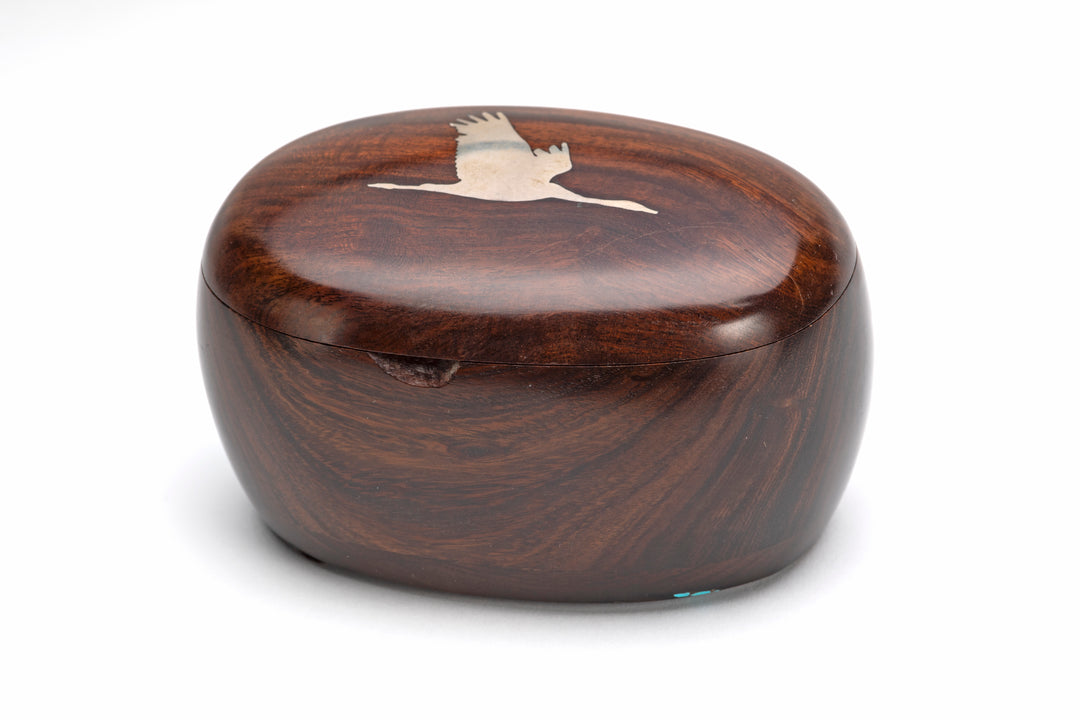 Silver Crane Ironwood Box
