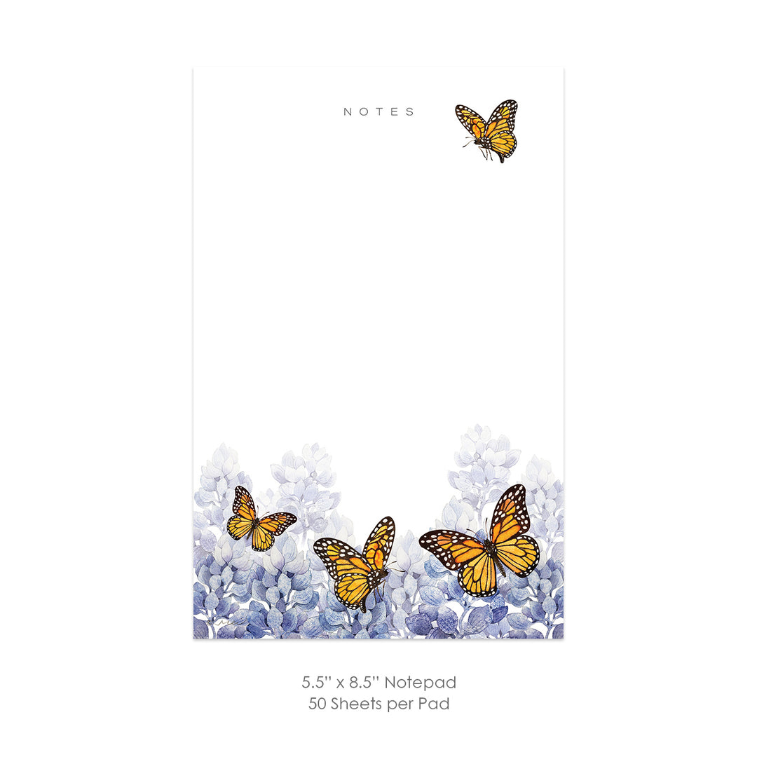 Bluebonnet & Monarch Butterfly Notepad