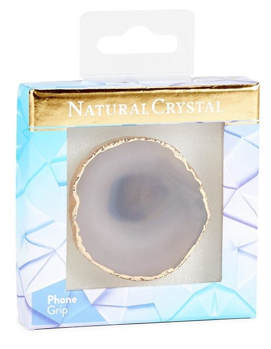 White Agate Phone Grip