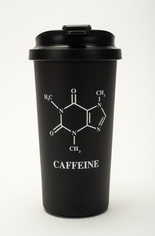 HMNS Caffeine Metal Travel Mug, Reusable Molecule Coffee Tumbler