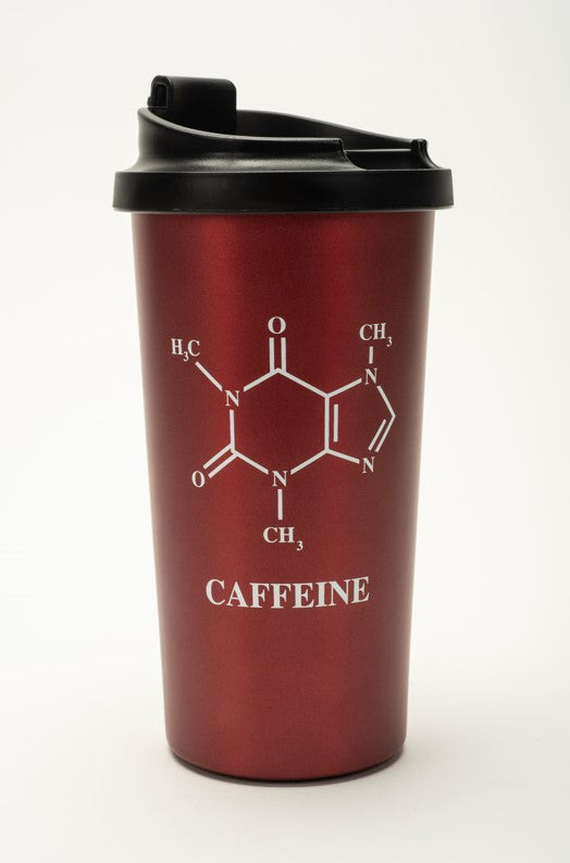 HMNS Caffeine Metal Travel Mug, Reusable Molecule Coffee Tumbler