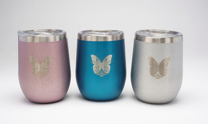*FINAL SALE* HMNS Butterfly Insulated Wine Glass Tumbler