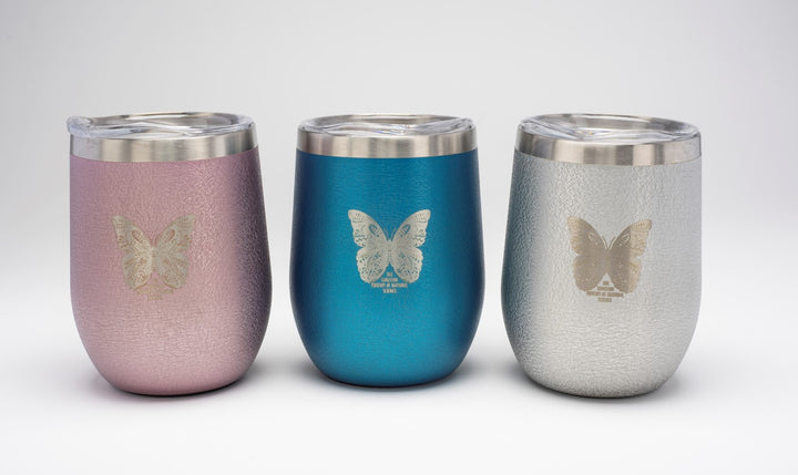 HMNS Butterfly Insulated Wine Glass Tumbler