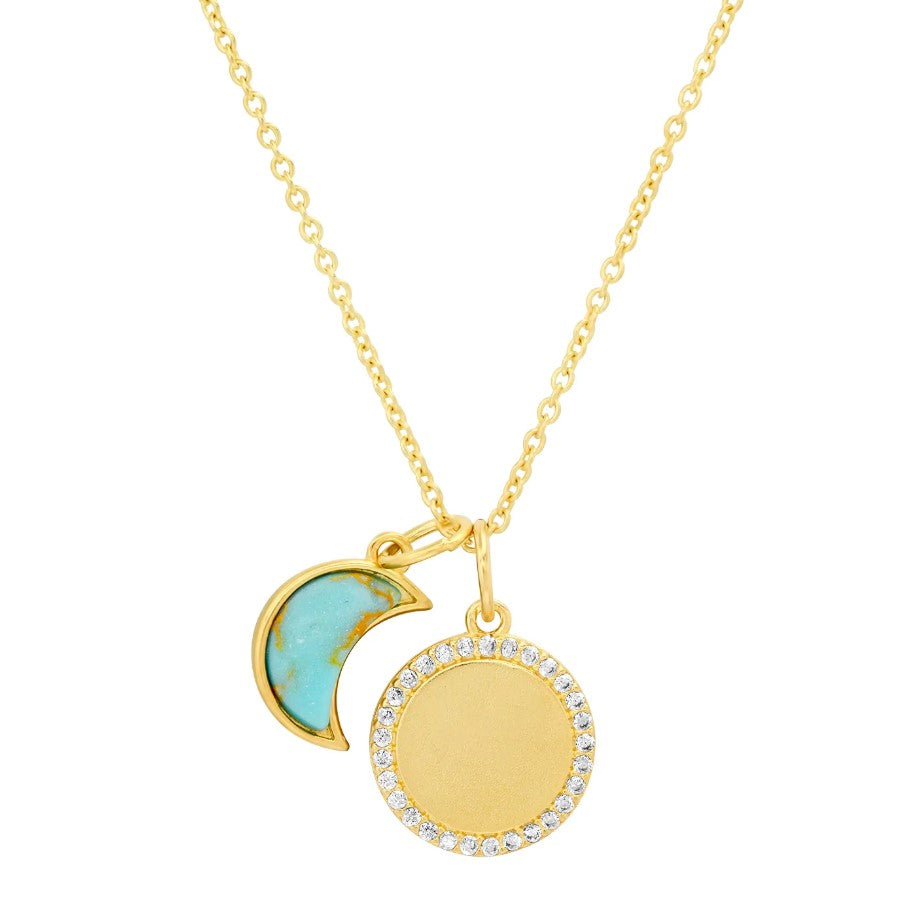 Sun and Moon Charm Necklace