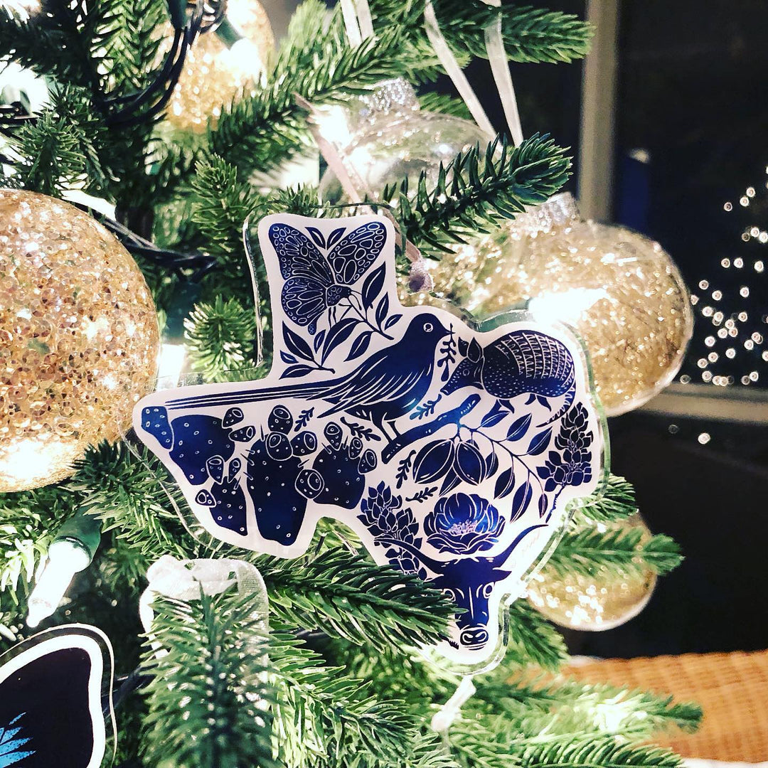 Blue Texas Acrylic Ornament