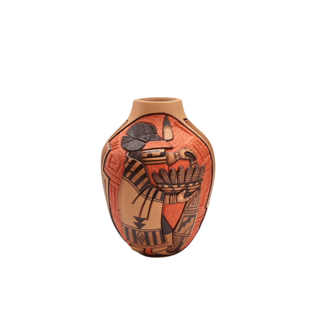 Carved Redware Kachina Pottery - Marty & Elvira Naha