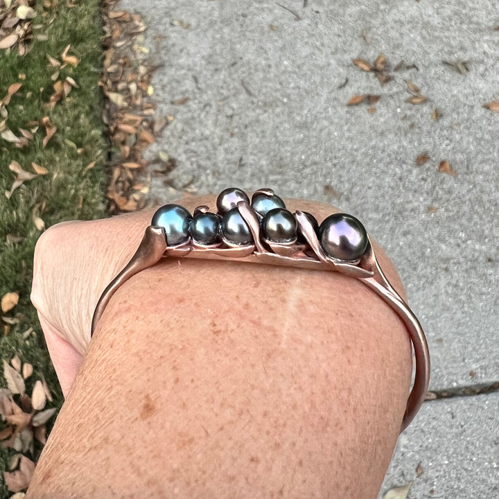 Tahitian Pearl Jungle Bracelet 14k Rose Gold