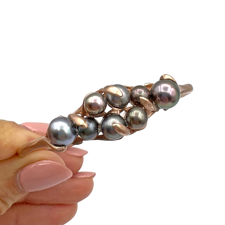 Tahitian Pearl Jungle Bracelet 14k Rose Gold