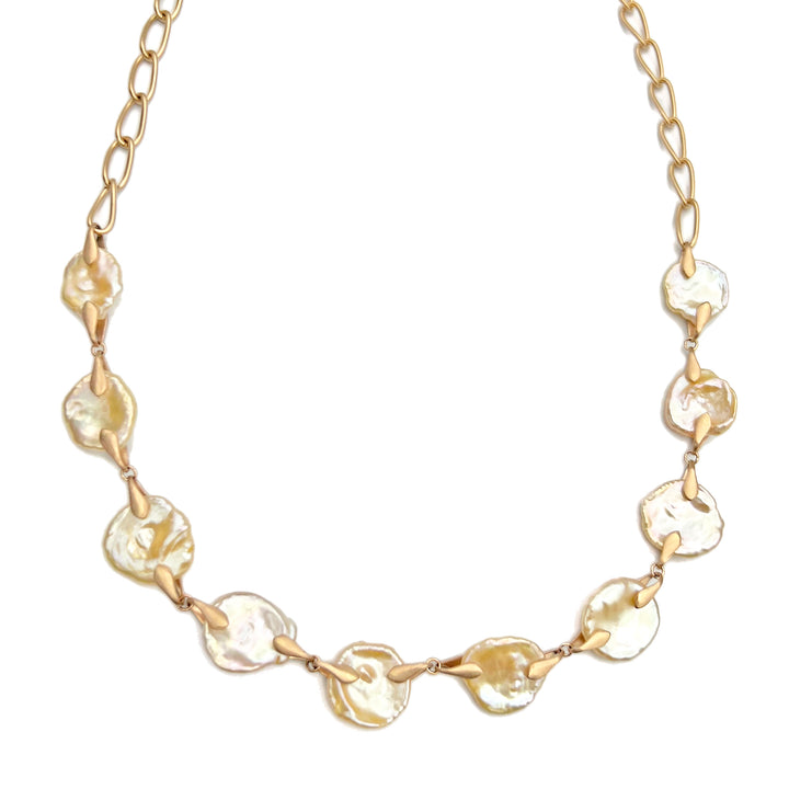 Peach Petal Pearl Chain