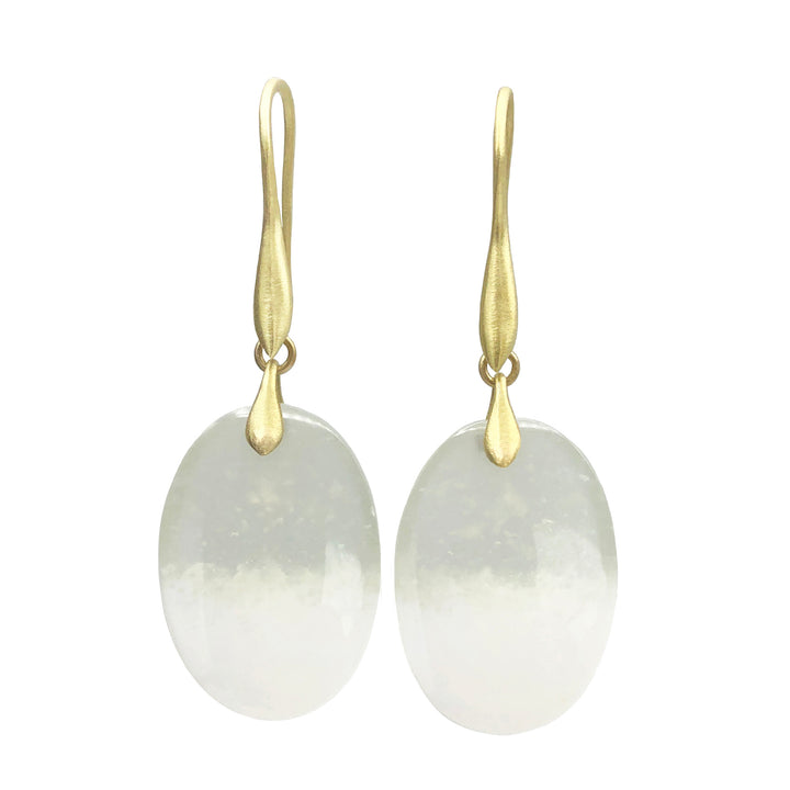 Oval Opal in Chalcedony Earrings