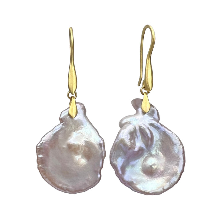 Purple Pearl Petal Earrings
