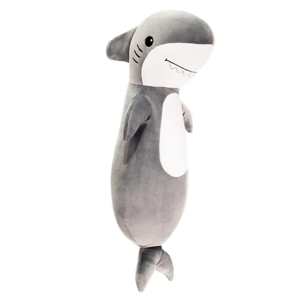 Squishy Soft Gray Shark Plush, 18 inches