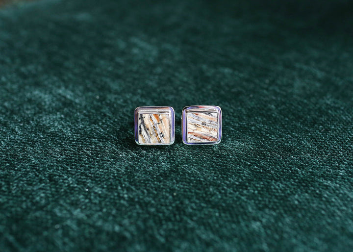 Square, Flat Mammoth Tooth Cufflinks