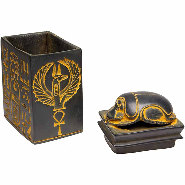 Antique Gold Scarab Box