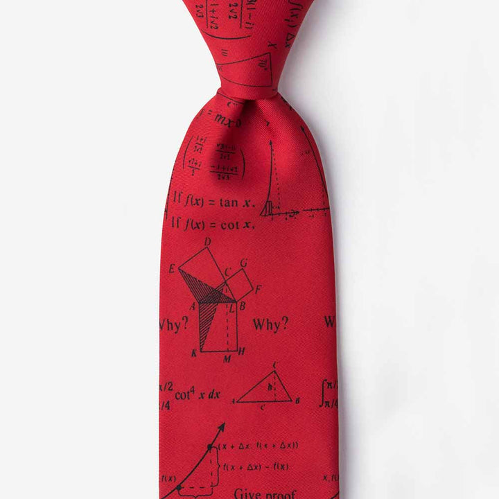 Mathematics Tie Red