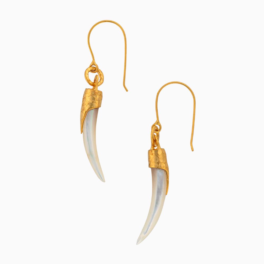 Mother of Pearl Shard Earrings