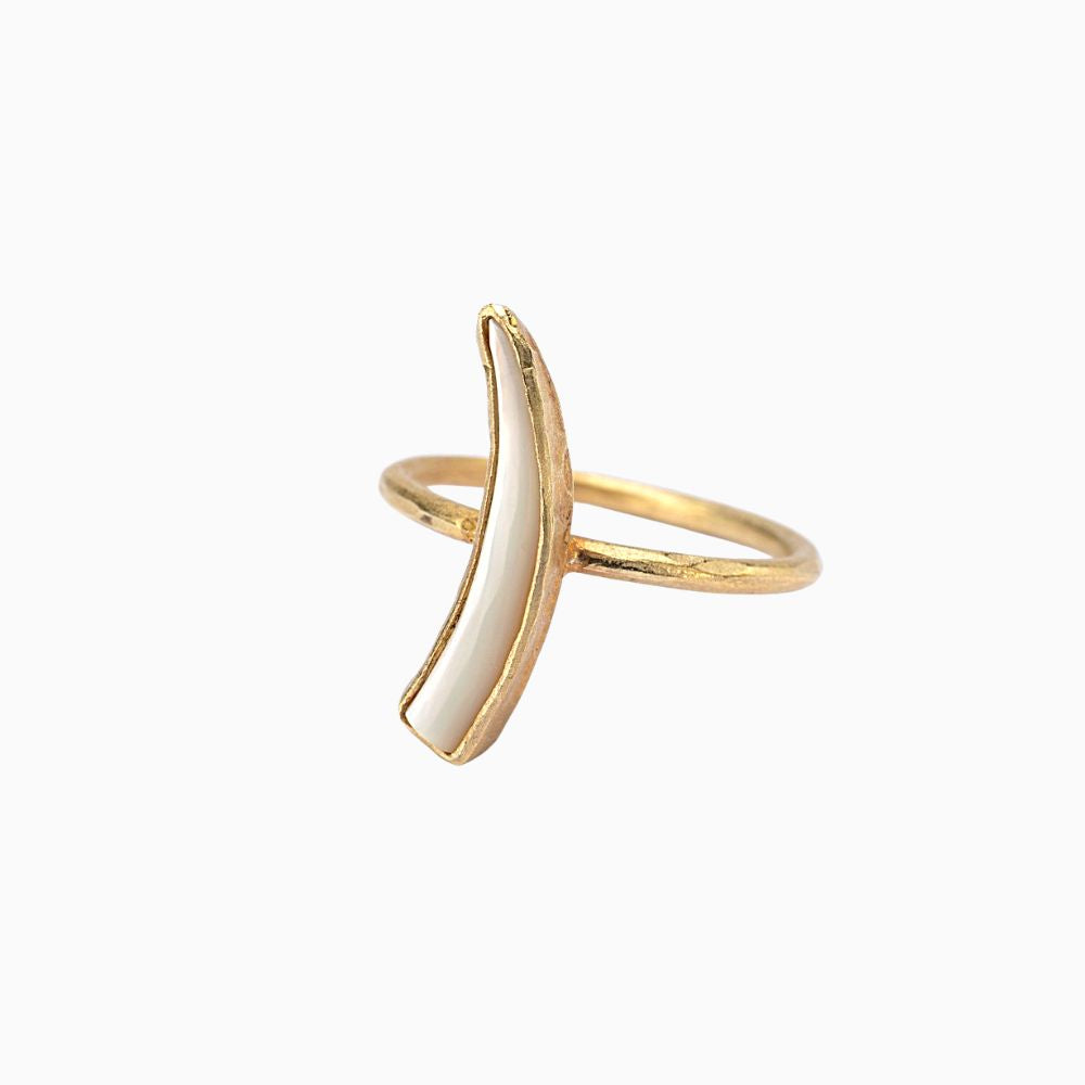 Mother of Pearl Shard Ring