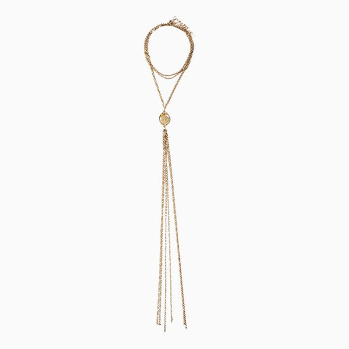 Rutile Quartz Tassel Necklace