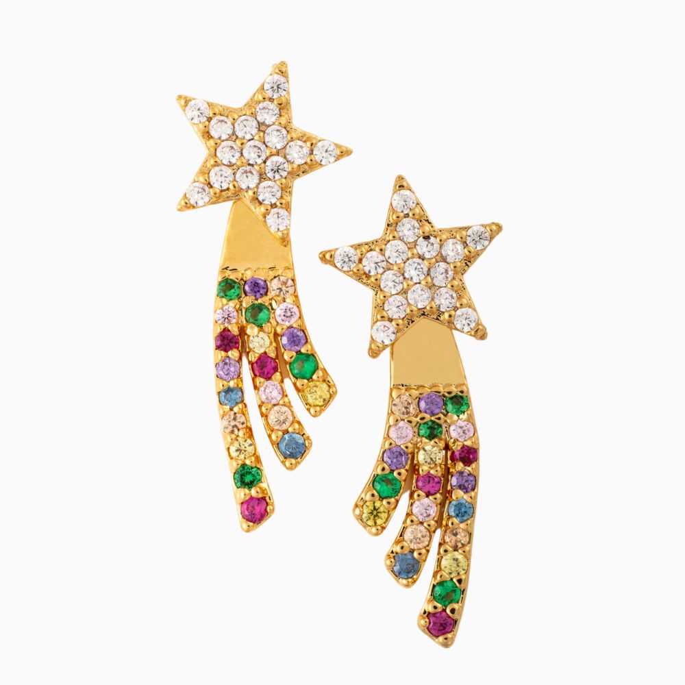 Shooting Star Pave Earrings