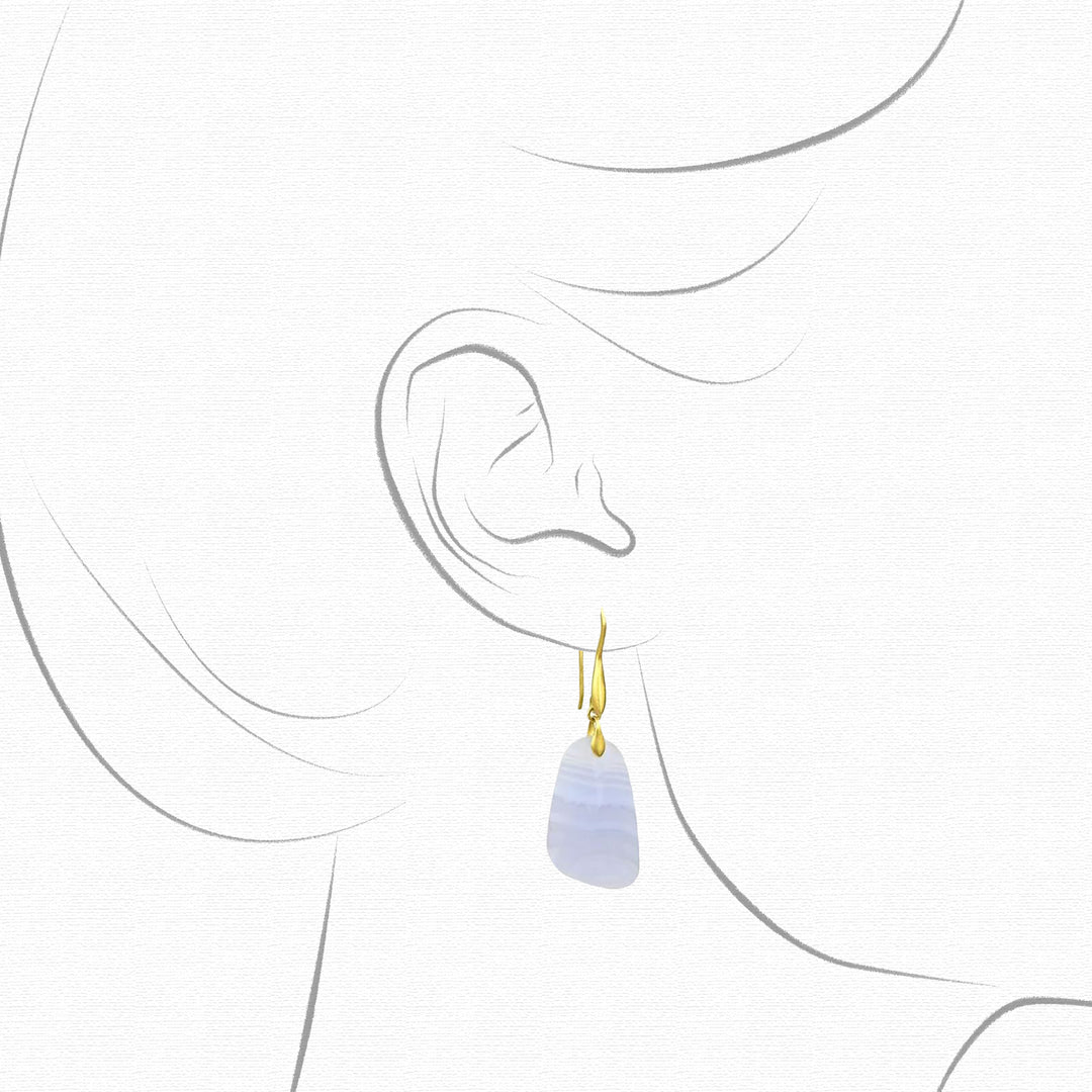Blue Lace Agate Earring